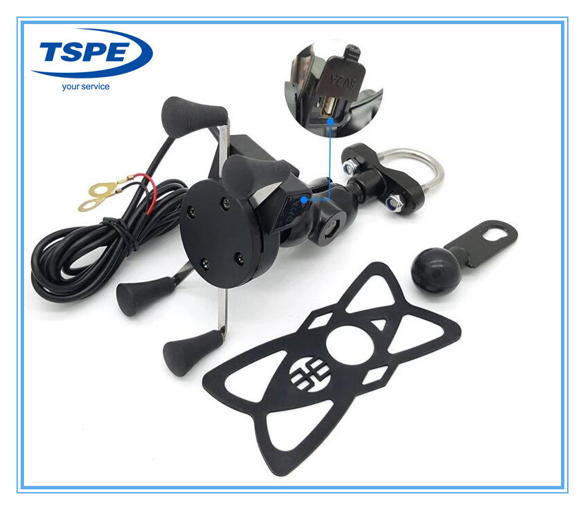 Cargador impermeable del soporte de la motocicleta del teléfono celular para la motocicleta 12V-30V